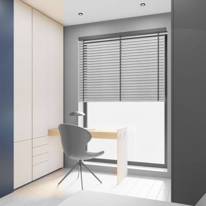 Amra wardrobe with built-in desk for a boy