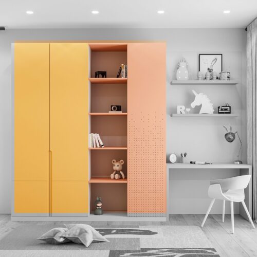 Orbita children’s bedroom wardrobe for girls – Noir colour option