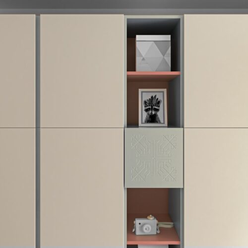 Ornamentica wardrobe for a girl’s bedroom – Noir colour variant
