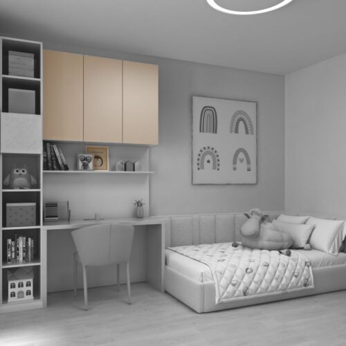 Ornamentica wardrobe for a girl’s bedroom – Clair colour option