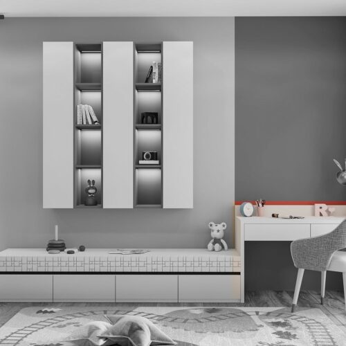 Structura girls’ bedroom desk – Terracotta colour option