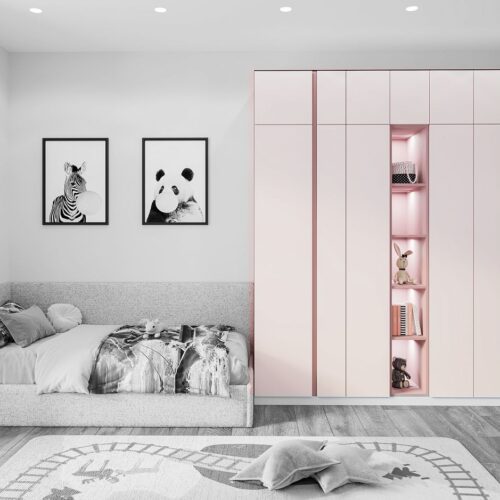 Structura children’s bedroom wardrobe for girls – Solaris colour variant