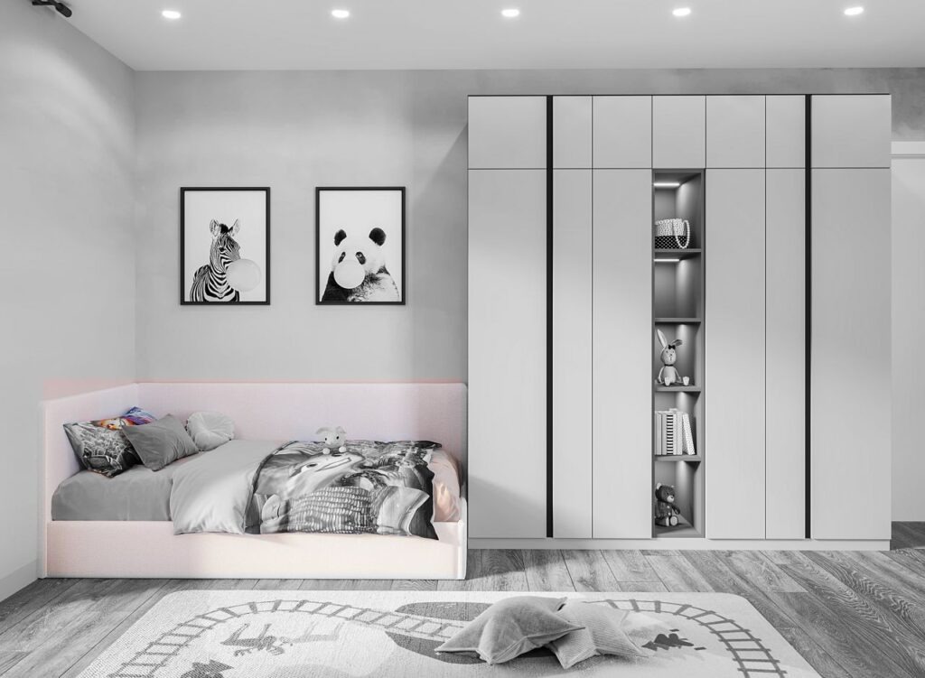 Structura children’s bed for a girl’s bedroom – Indigo colour option