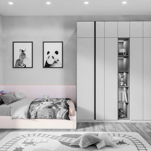 Structura children’s bed for a girl’s bedroom – Indigo colour option