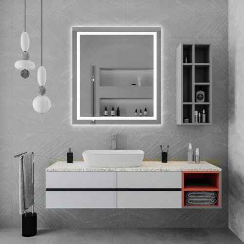 Structura washbasin cabinet – Indigo colour option