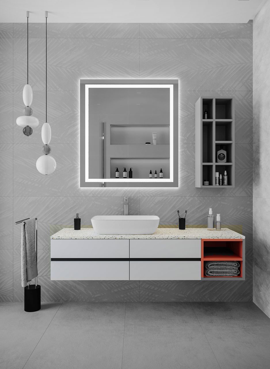 Structura washbasin cabinet – Indigo colour option